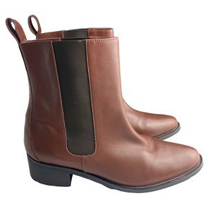 Cole Haan Waterproof Brown Leather Chelsea Bootie Size 9